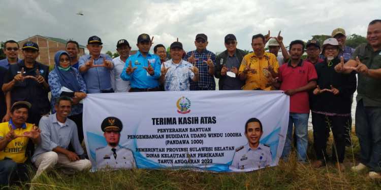 Dinas Kelautan dan Perikanan (DKP) Pemprov Sulsel merealisasikan salah satu program Gubernur Sulsel melalui Pengembangan Budidaya Udang Windu