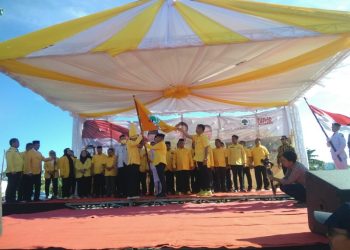 Pengurus Dewan Perwakilan Daerah (DPD) II Golkar Kabupaten Jeneponto, resmi dilantik oleh Ketua DPD I Golkar Sulsel, Taufan Pawe