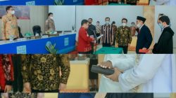 Kepala Lembang (Kalem) atau Desa yang terpilih dilantik Bupati Toraja Utara Sulawesi Selatan di ruangan pola Kantor Bupati Torut.