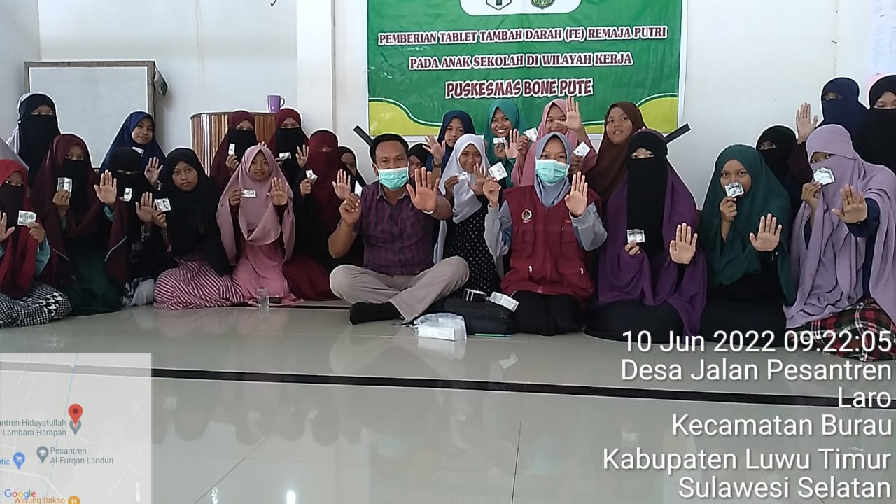 Pemberian tablet tambah darah (TTD) yang rutin bagi remaja putri menjadi salah satu fokus intervensi pendampingan