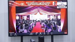 Polres Bulukumba Polda Sulsel menggelar kegiatan Doa Bersama Lintas Agama dalam rangka HUT Bhayangkara ke-76 melalui Video Converence