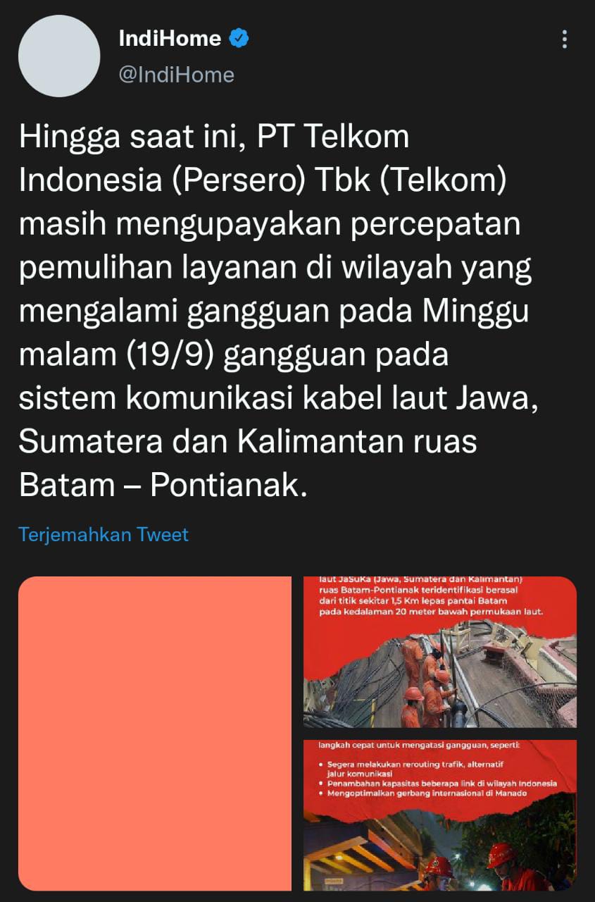 Jaringan Masih Bermasalah, PT Telkom Upayakan Perbaikan