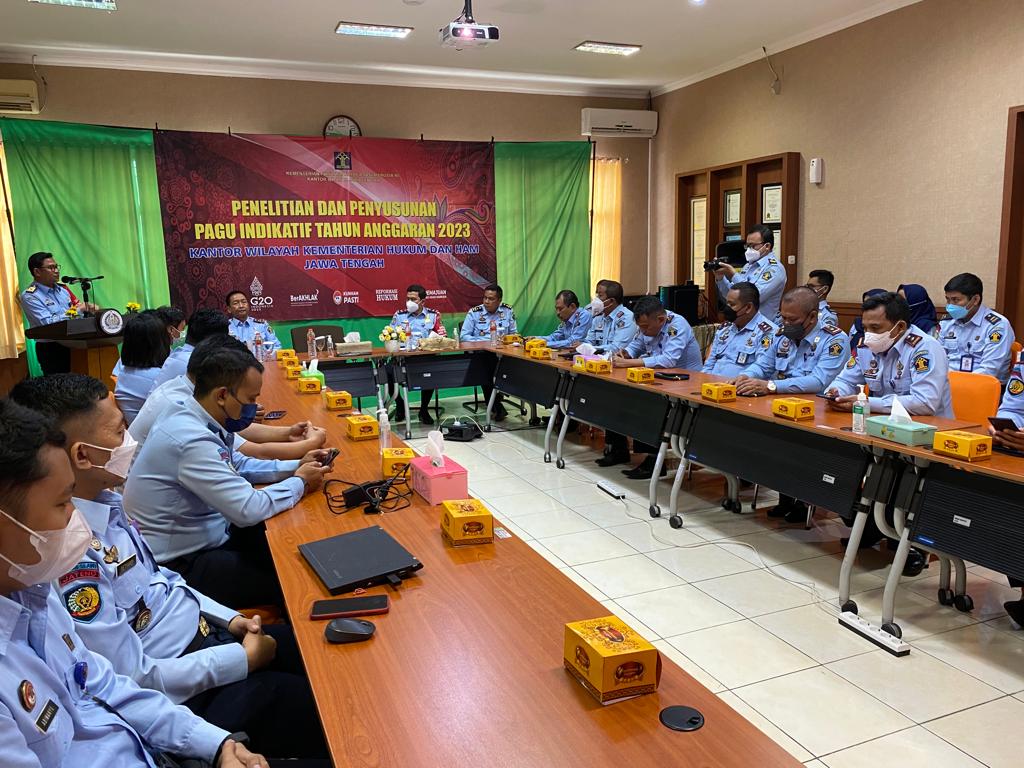 Kanwil Kemenkumham Jateng Selenggarakan Penyusunan Pagu Indikatif Tahun Anggaran 2023