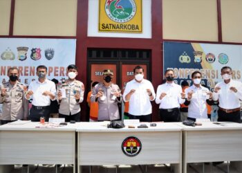 Polisi di Gowa Berhasil Amankan Ratusan Gram Sabu dan 7 Terduga Pelaku