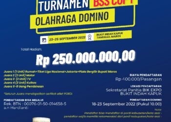 Turnamen Domino BSS Cup I Maros Siapkan Total Hadiah Ratusan Juta Rupiah
